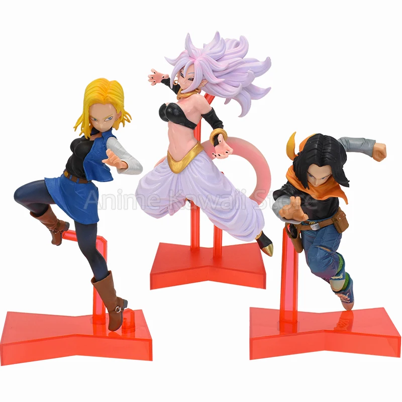 

Dragon Ball Z Majin Buu Figure GK Android 17 Lapis Android 18 Lazuli Action Figure Anime Model PVC Statue Children Toys Gift