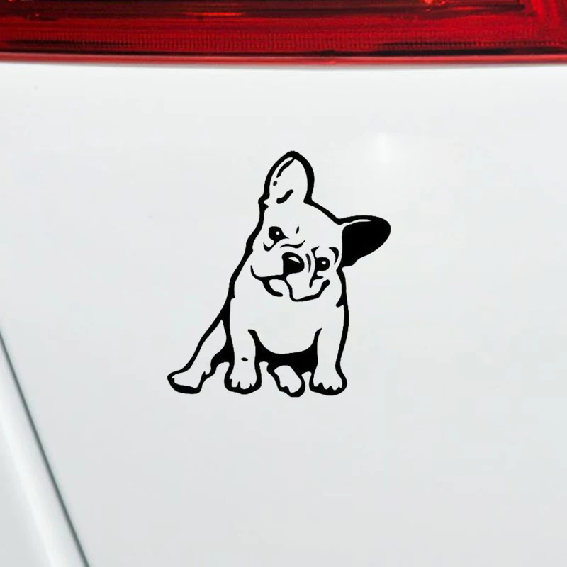 

14x8cm Bulldog Dog Car Sticker Pet Car Sticker And Decals Weatherproof Car Styling Cartoon Car Stickers Car Styling 1 Pc