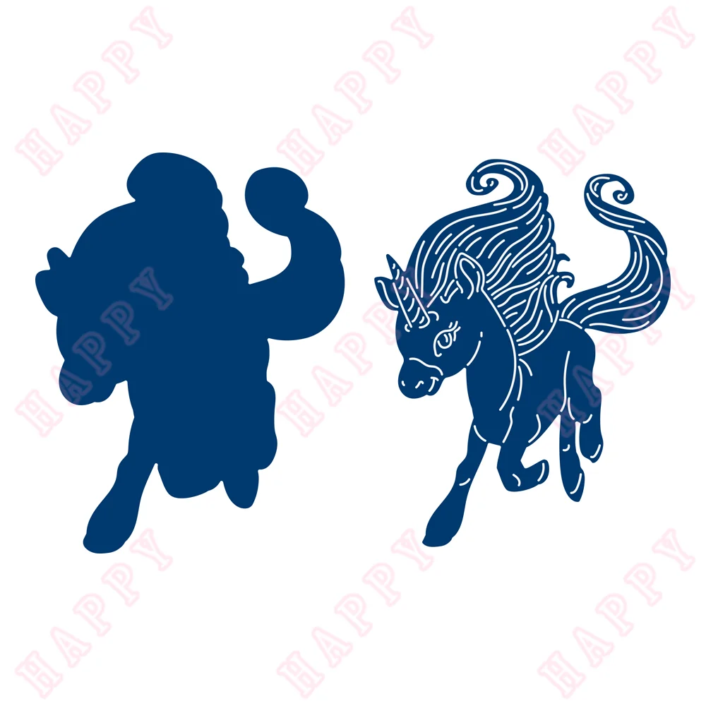 

New Metal Craft Cutting Dies Unicorn Die Set Decoration For DIY Scrapbooking Diary Album Paper Template Card Embossing Handcraft