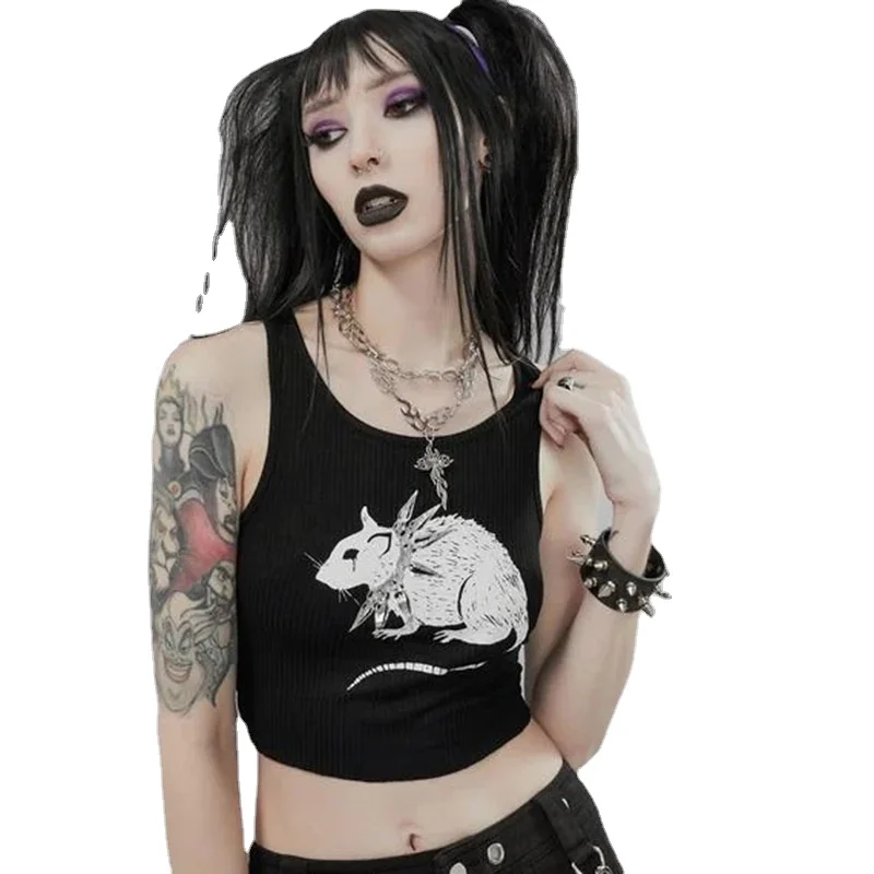 

Women Backless Sexy Strap Tanks gothic tops Velvet Y2K Mall Goth Crop Tops Black Lace Trim Emo Alternative Aesthetic Crop Tops