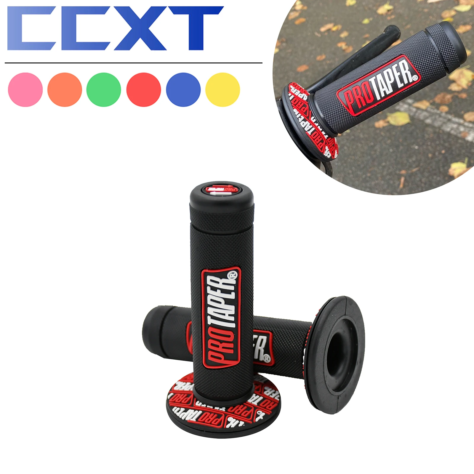 Мотоциклетные ручки для мотокросса резиновые гелевые на руль 1-1/8 и 7/8 дюйма