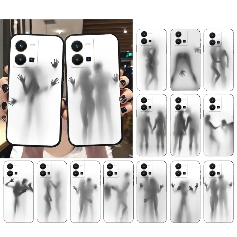 

body silhouette Woman Man Phone Case For VIVO Y53S Y33S Y22S Y11S Y31 Y21 Y70 Y20 Y21S Y72 Y35 Y51 Y01 V23E V21 V23 V21E Case