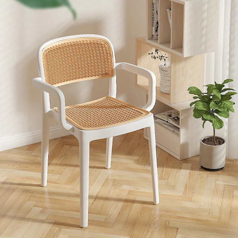 Household Thickened Plastic Balcony Outdoor Chair Kitchen Restaurant Chaise Home Furniture Wkdc