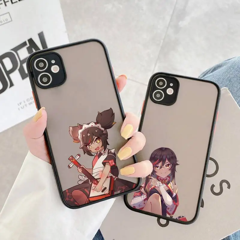 Игровой чехол Xinyan Genshin для телефона, Матовый Прозрачный чехол для iphone 14 11 12 13 plus mini x xs xr pro max