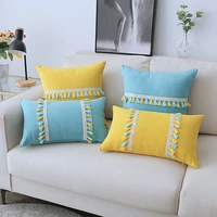 solid colors velvet cushion cover tassel pillow case nordic pillows decor home chic cushions cover throw pillows home decoration