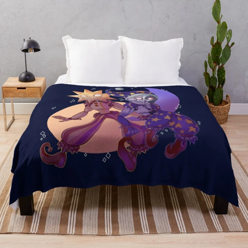 

Fnaf, мягкое плюшевое одеяло «солнце и луна» в клетку