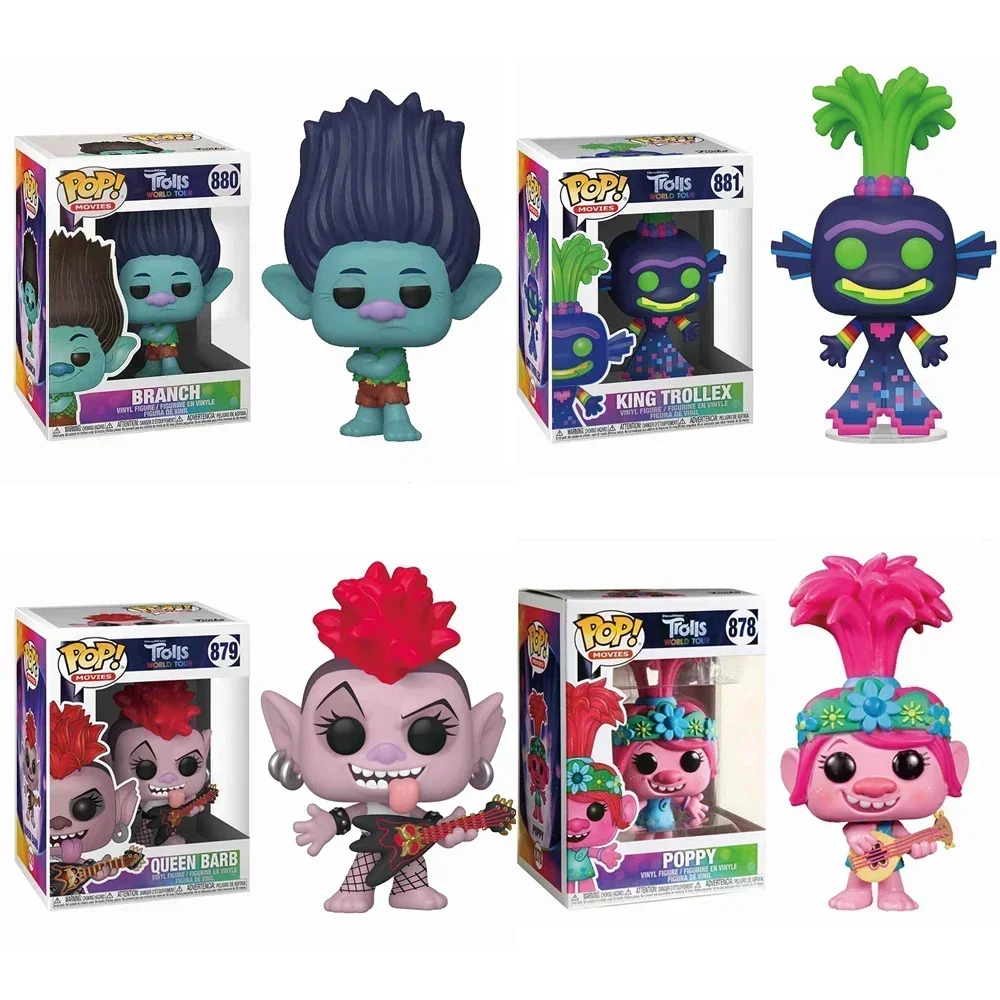 Поп-браслет троллей вместе экшн-фигурки аниме модель Виниловая фигурка ПВХ