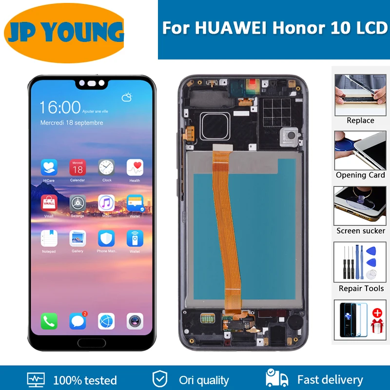 5 84 ''для HUAWEI Honor 10 ЖК-дисплей сенсорный экран дигитайзер для Huawei COL-L29 COL-AL10 с