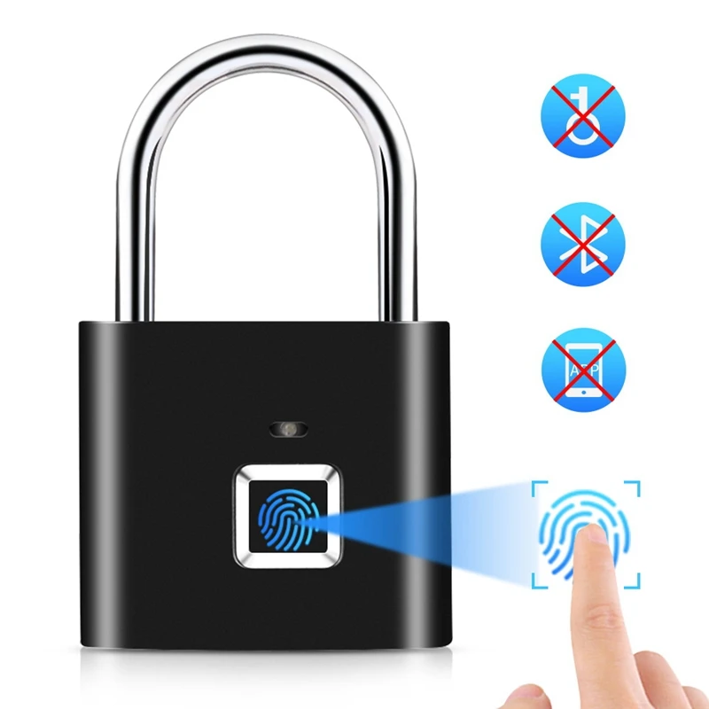 

Smart Fingerprint Padlock Keyless Biometric Fingerprint Lock Electronics Door Lock Security Anti-theft Luggage Case Smart Locks