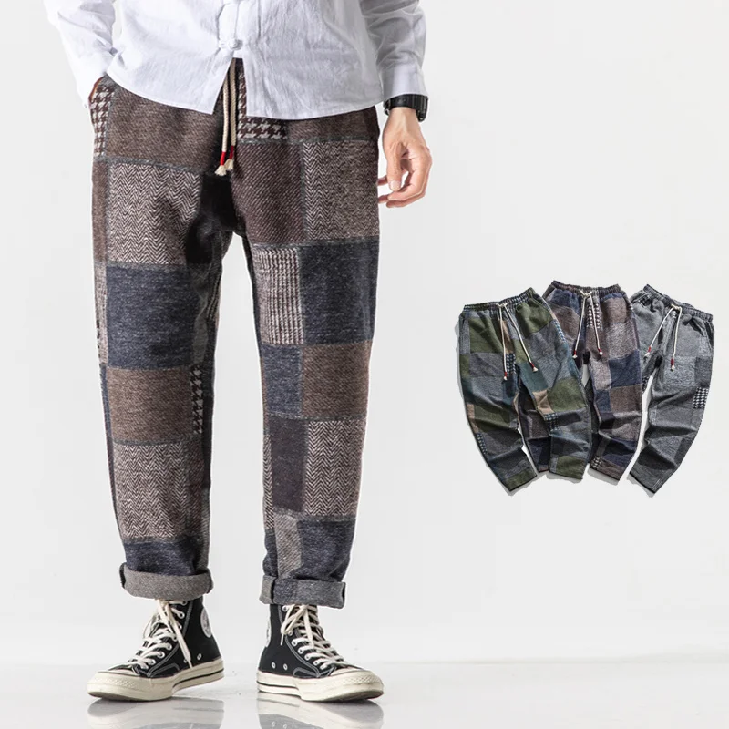 

New Men's Casual Harem Pants Oversize Streetwear Men Jogger Sweatpants Elastic Waist Trousers Woman Vintage Jogging Pants 5XL