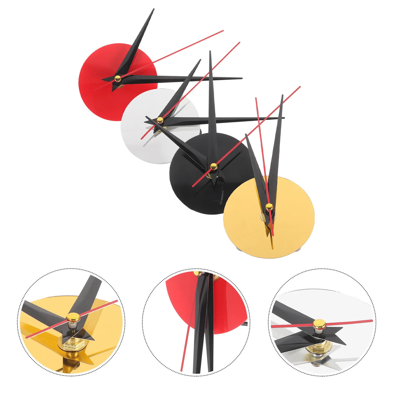 

4 Sets Clock Mechanism Hands Kit DIY Acrylic Movement Parts Replacement Repairing Wall Clocks