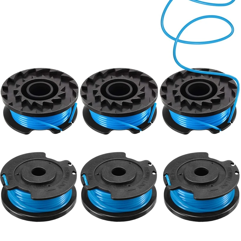

6 Pack Trimmer Spool Replacement Trimmer Line 16Ft 0.065 Inch Grass Eater Spool Line For Greenworks 29252