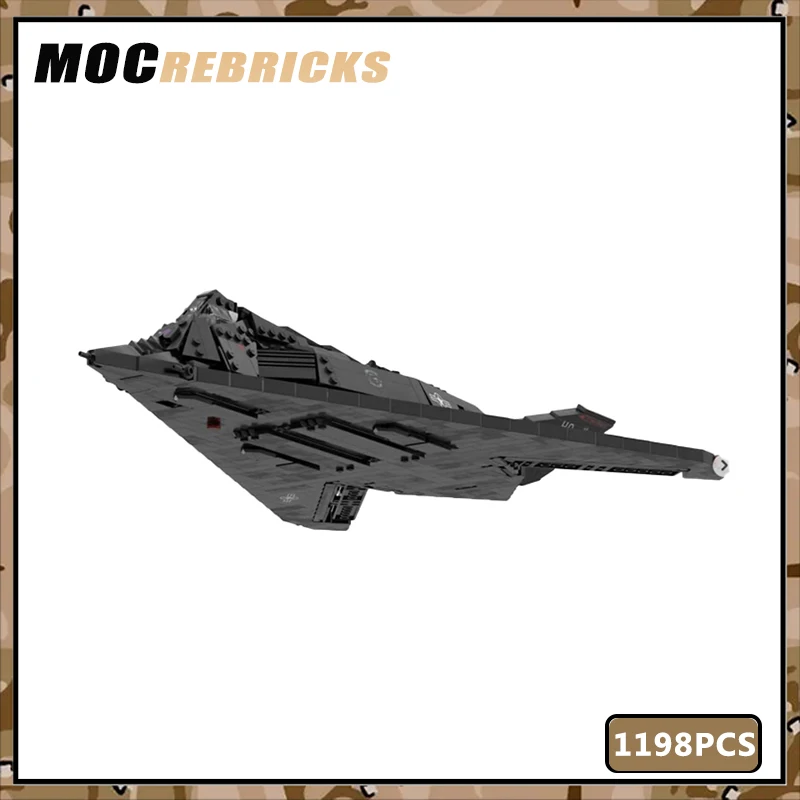 Строительный блок WW2 военное оружие F-117 истребитель Nighthawk MOC нагрудные фигурки