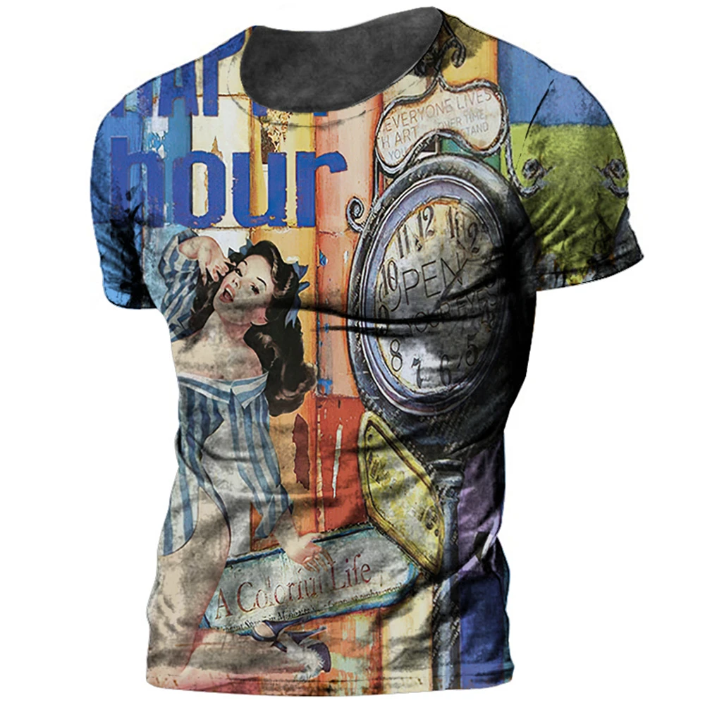 

Funny Shirts for Men 2023 Regular Fit 3D Print Graphic Tees Summer Casual Short Sleeve Crew Neck Workout Tshirts