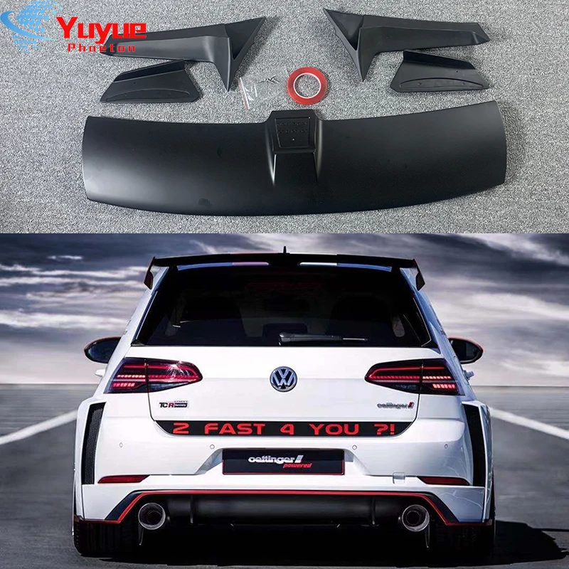 Фото Спойлер для Volkswagen VW GOLF MK7 MK7.5 GTI R GTD 2014-2018 GOLF 7 GOIF 7,5 Racing GT, спойлер из АБС-пластика высокого качества №1