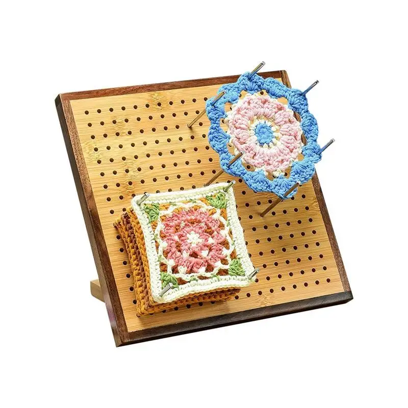 

Blocking Board Knitting DIY Wooden Adjustable Blocking Board With Holes Square Knitting Blocking Mat For DIY Lovers Gift Crochet