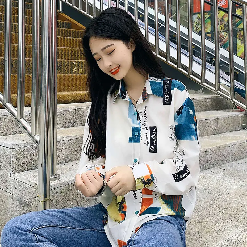 

XEJ Весна 2021 женская одежда винтажные блузки для женщин Бохо Повседневная рубашка корейская модная блузка для женщин рубашка с длинным рукав...