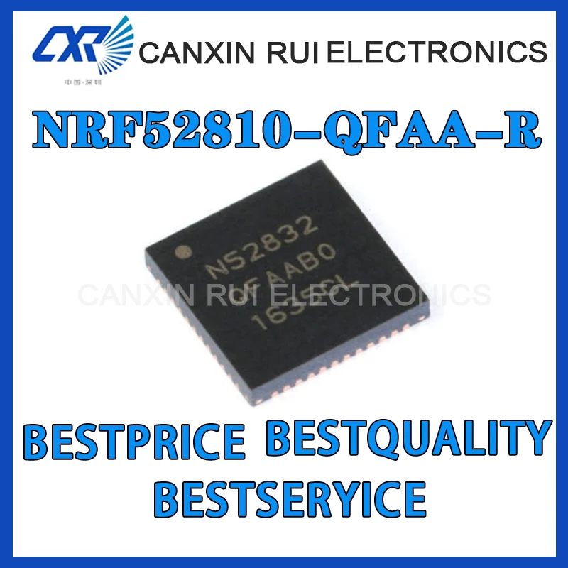 

NRF52810-QFAA-R all-new original silk screen N52810 package QFN48 Bluetooth Low Energy 5.0 chip