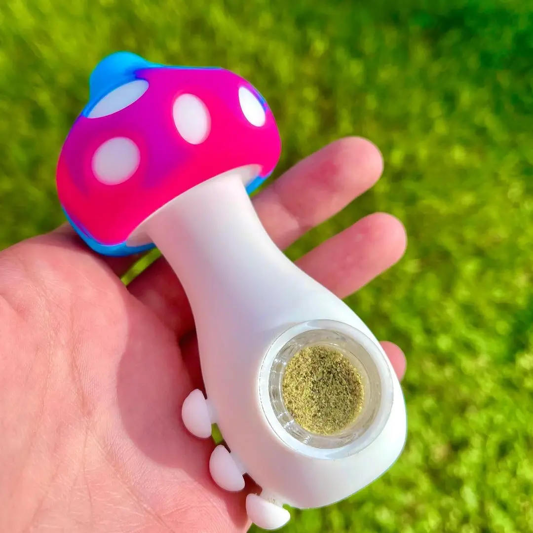 

SILICONE HAND PIPE MIX COLOR MUSHROOM