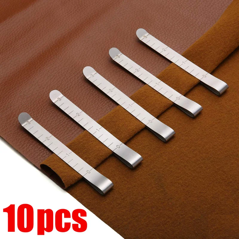 

10pcs Sewing Clip Stainless Steel Hemming Clips Metal Sewing Crimping Clip Fabric Measuring Ruler Quilting DIY Sewing Clip Tools