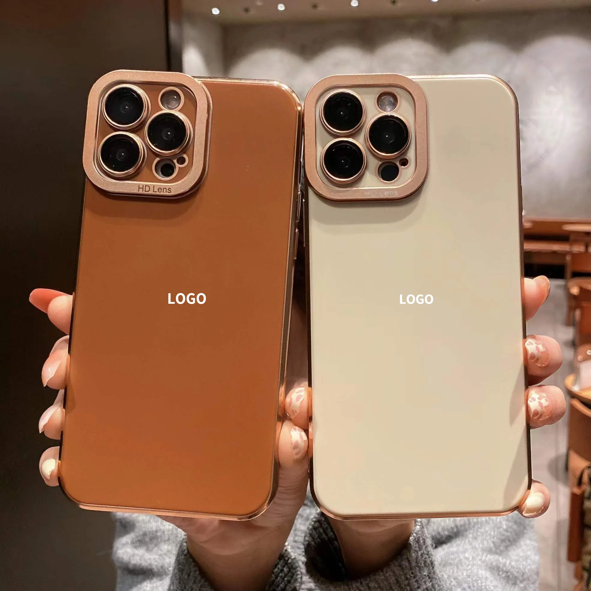 

Ultra thin electroplated lens film integrated phone case for iPhone11 12 13 Pro Max XS XR 7 8 plus shockproof bumper back cover