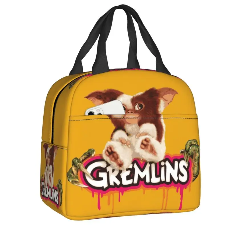 

Gremlins изолированная сумка для завтрака для кемпинга путешествий Монстр кино Gizmo Mogwai портативная термоохлаждающая коробка для завтрака для ж...