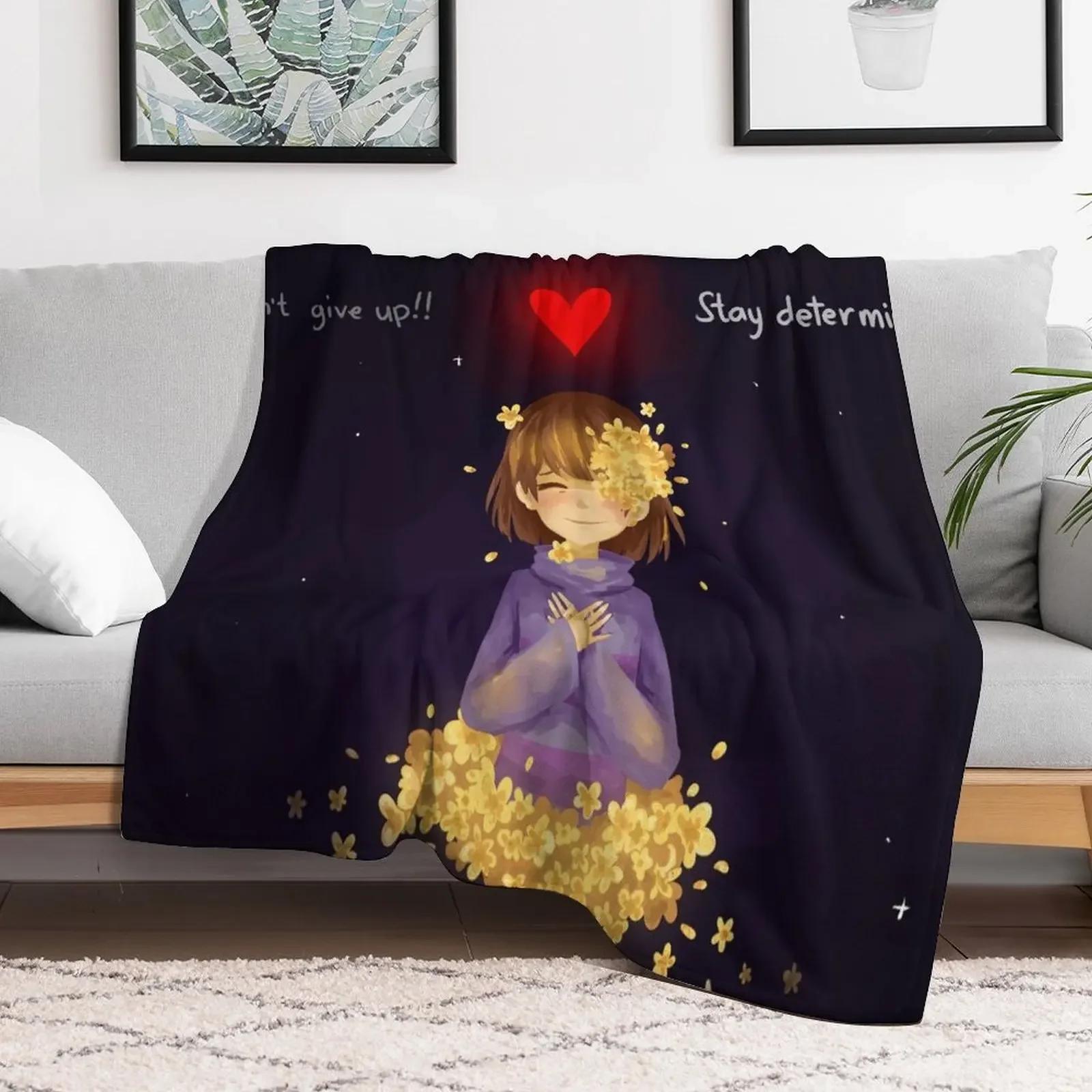 Фриск Undertale плед одеяло пушистые одеяла палочки набивные