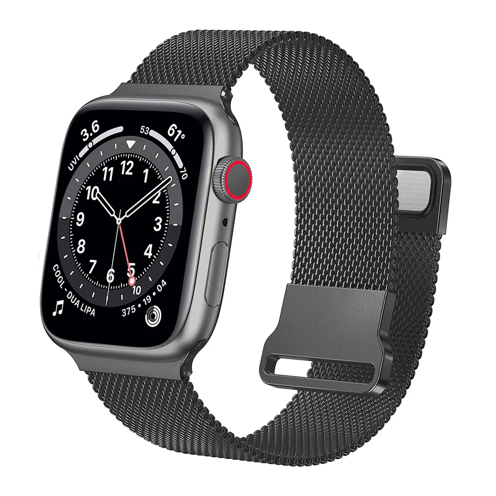

Магнитный ремешок для Apple watch band 45 мм 44 мм 42 мм, металлический браслет из нержавеющей стали для iwatch Series 7 6 SE 5 4 3, 38 мм 40 мм 41 мм