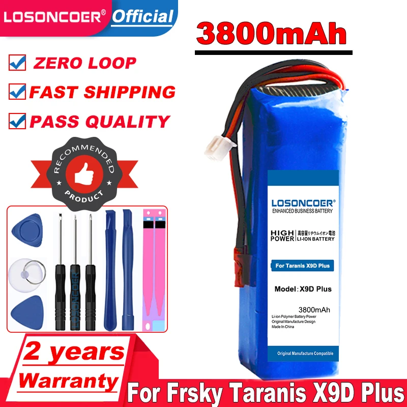 Аккумулятор LOSONCOER 3800 мАч для Frsky Taranis X9D Plus передатчик аксессуары игрушек