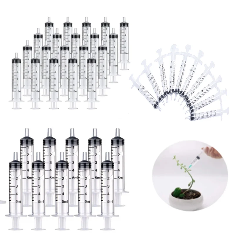 

1-20Pcs Reusable 2ml -100ml Plastic Syringe Small Capacity Clear Reusable Measuring Injection Syringe