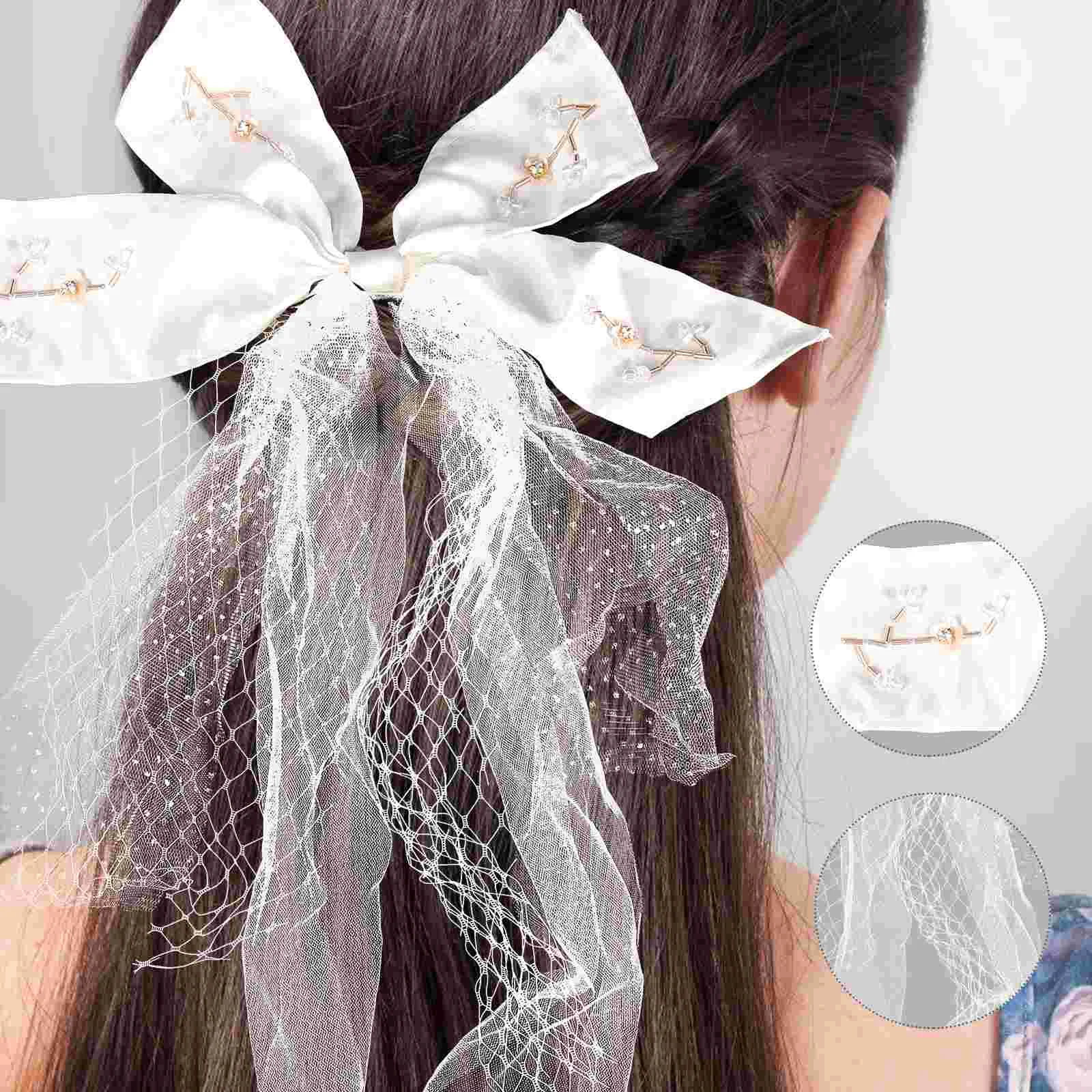 

Wedding Hair Accessories Brides Bridal Accessories Bowknot Hairpins Bridal Headpieces Hair Barrettes Women Bridal Hair Piece