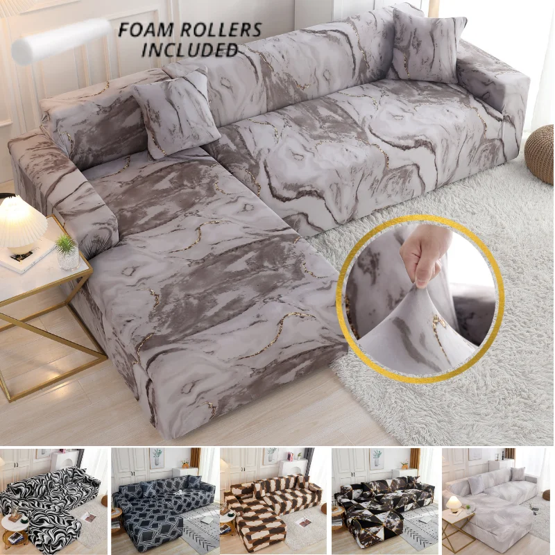 

Эластичный однотонный чехол для дивана, дышащий эластичный чехол для универсальной мебели, с модным рисунком, для гостиной, 1, 2, 3, 4 места, 22 ц...