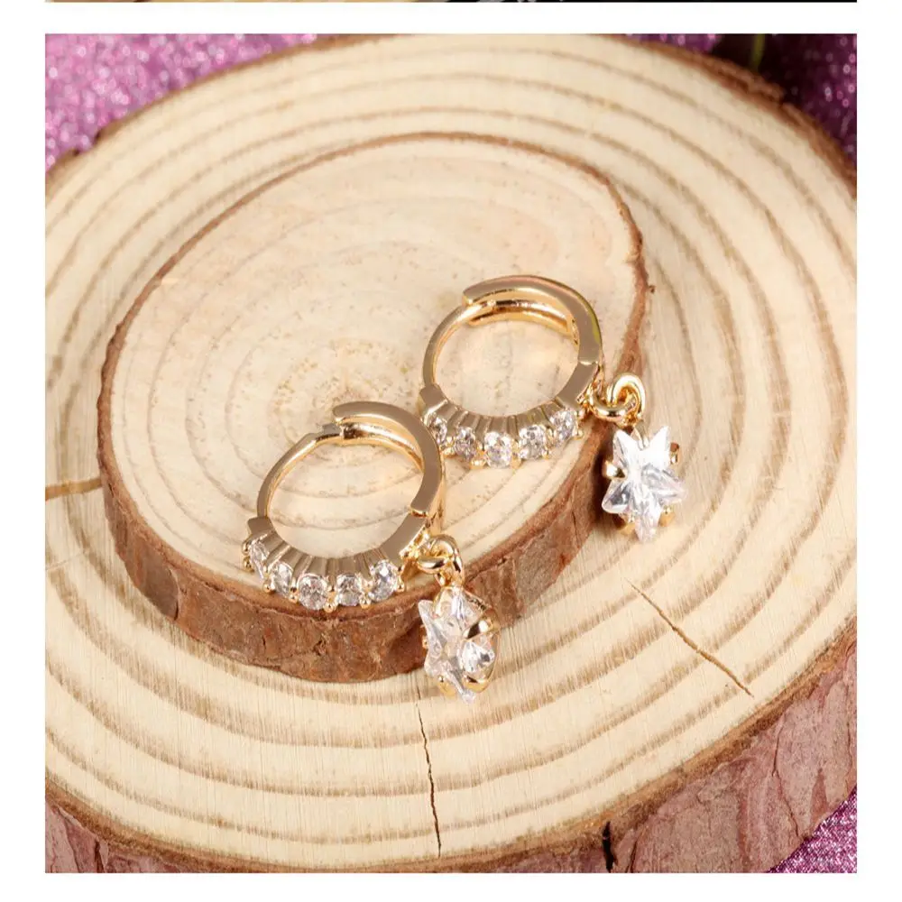 Винтажные ювелирные изделия со звездами цирконий подарок элегантные