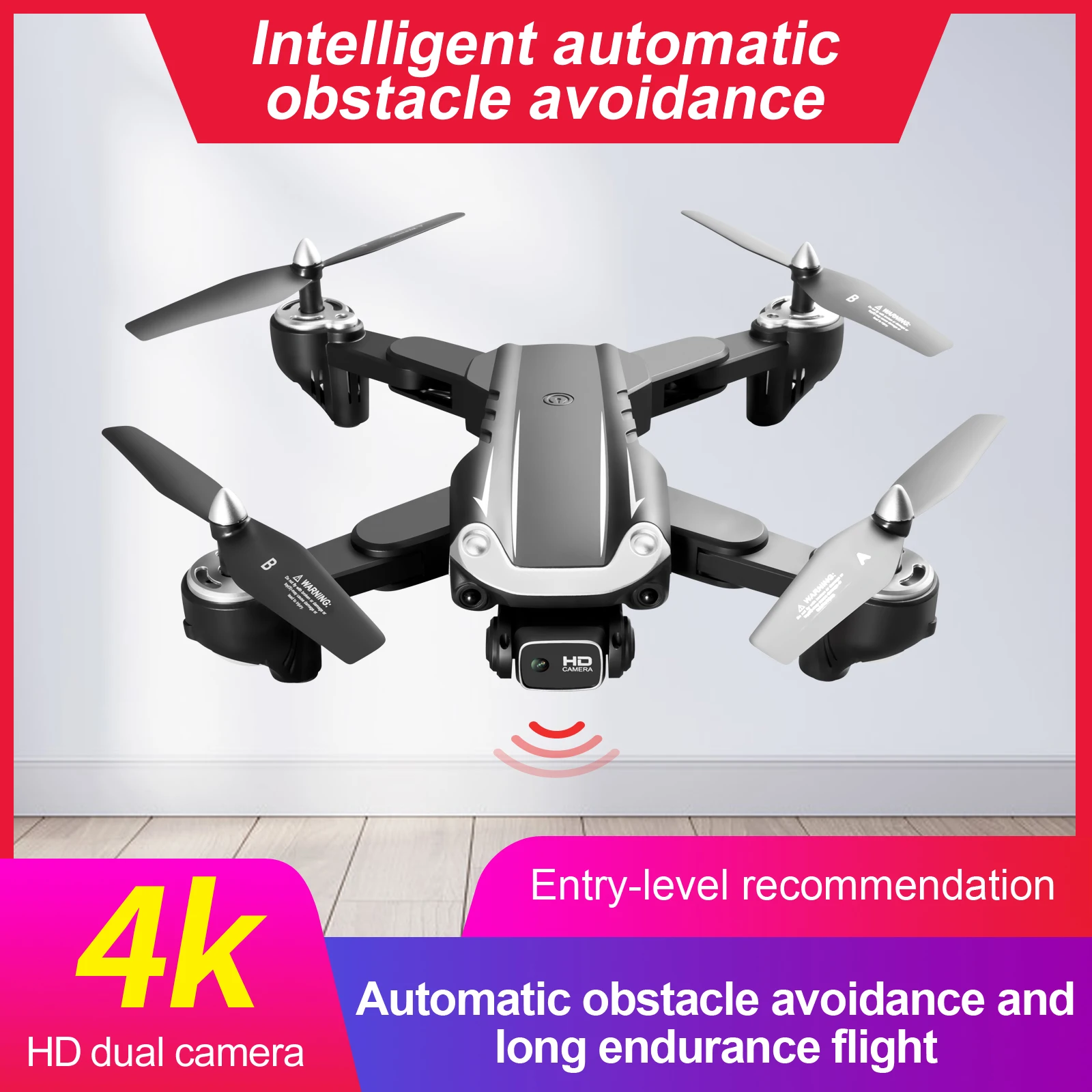 

New S5 Drone 4K HD Dual Camera WiFi FPV Intelligent Obstacle Avoidance Professional Dron Rc Quadcopter Helicopters Toy for Boys