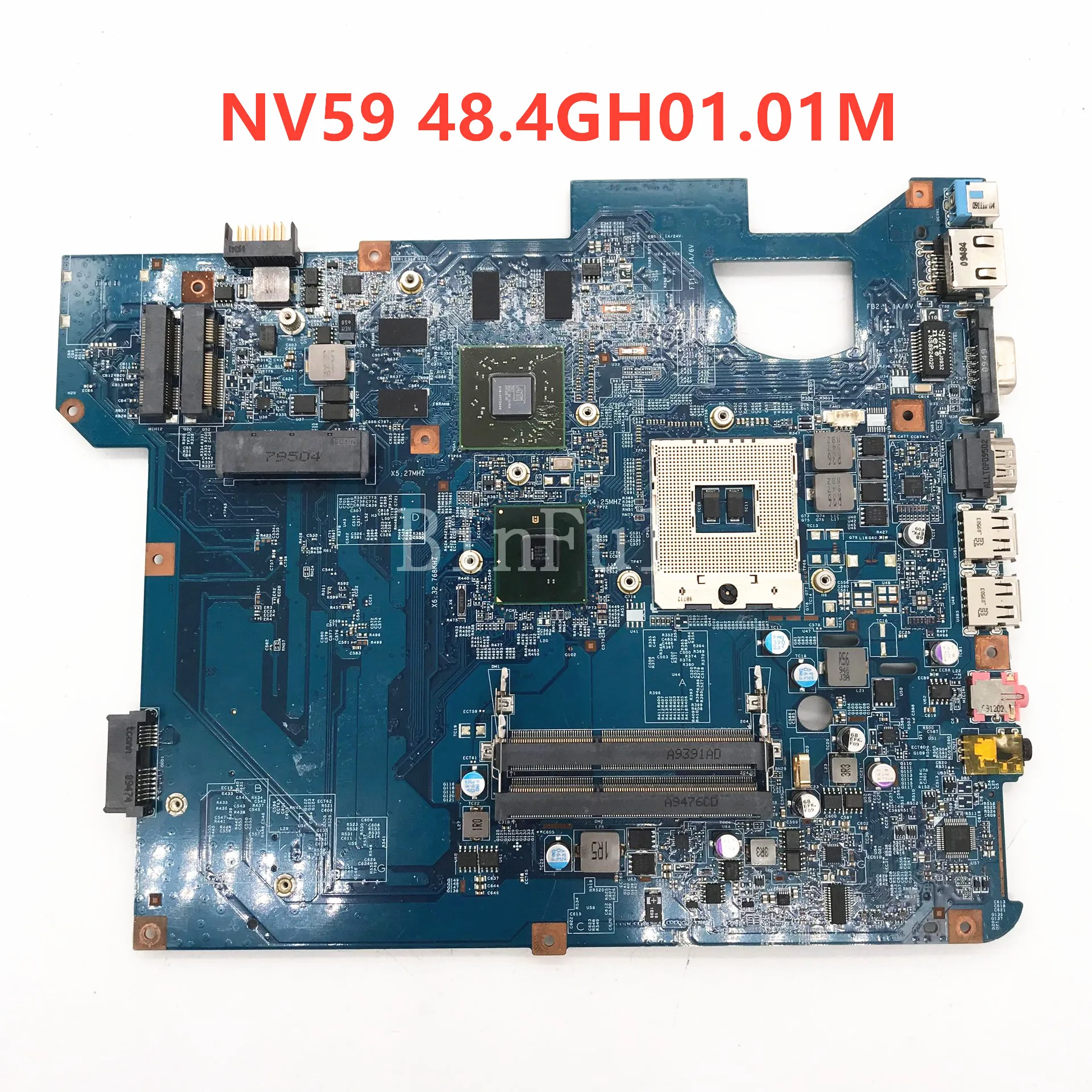 

SJV50-CP 09284-1M 48.4GH01.01M MBBH601001 MB.BH601.001 HM55 HD5650 1G Laptop Motherboard For MS2288 Gateway NV59 TJ75 NV58 Test
