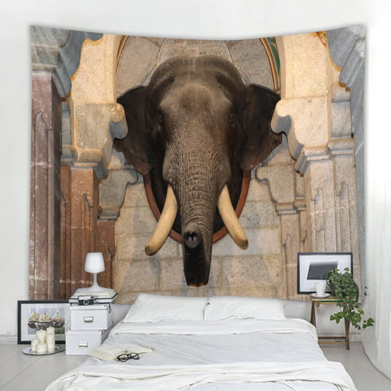 

Indian Elephant Wall Decor Elephant Trunk Tapestry Mandala Wall Decor Tapestry Sofa Wall Tapestry