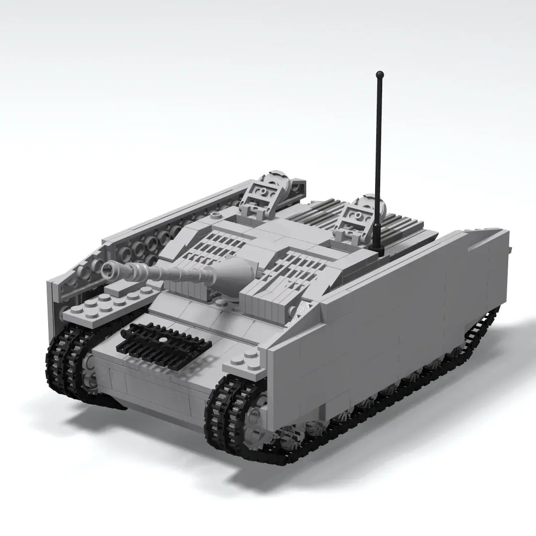 

Sturmgeschütz III ww2 Tank Block Toy Military Weapons moc Building Block Assemblable Model Brick Toys for Children Kids Gifts