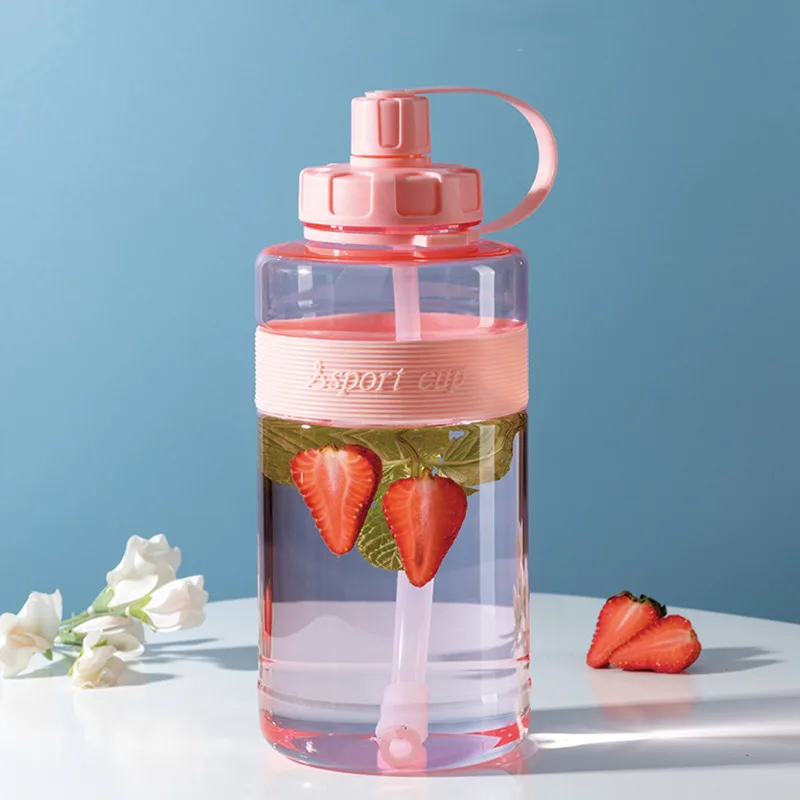 

Бутылка для воды объемом 2 литра для спортзала, фитнеса, тренировочная бутылка с соломинкой на полгаллона, мотивационные пластиковые бутылки, бесплатная доставка