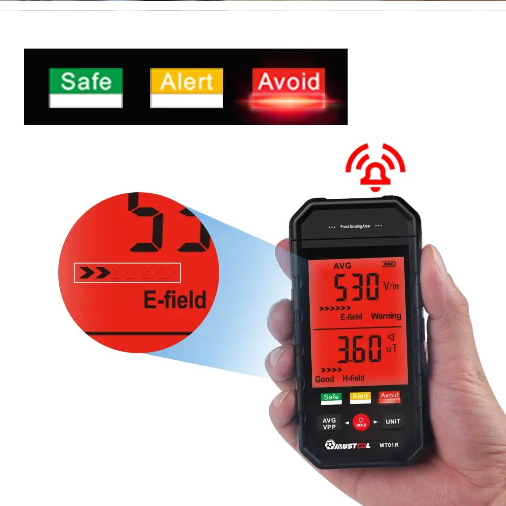 

Portable Electromagnetic Radiation Detector EMF Meter Electric Field Tester High Accuracy Radiation Dosimeter Monitor Tester