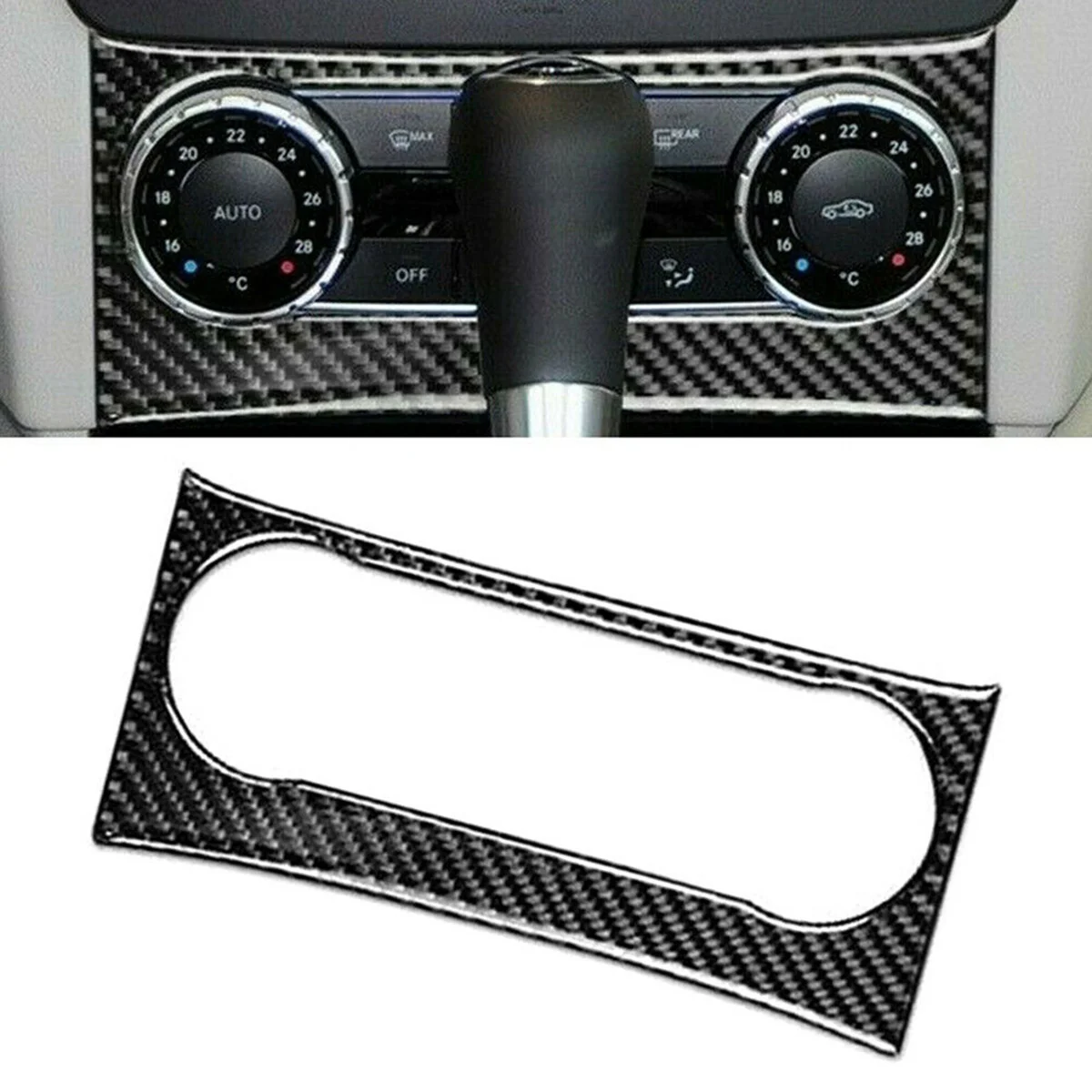 Центральная консоль Крышка Кондиционера отделка углеродное волокно для Mercedes Benz C