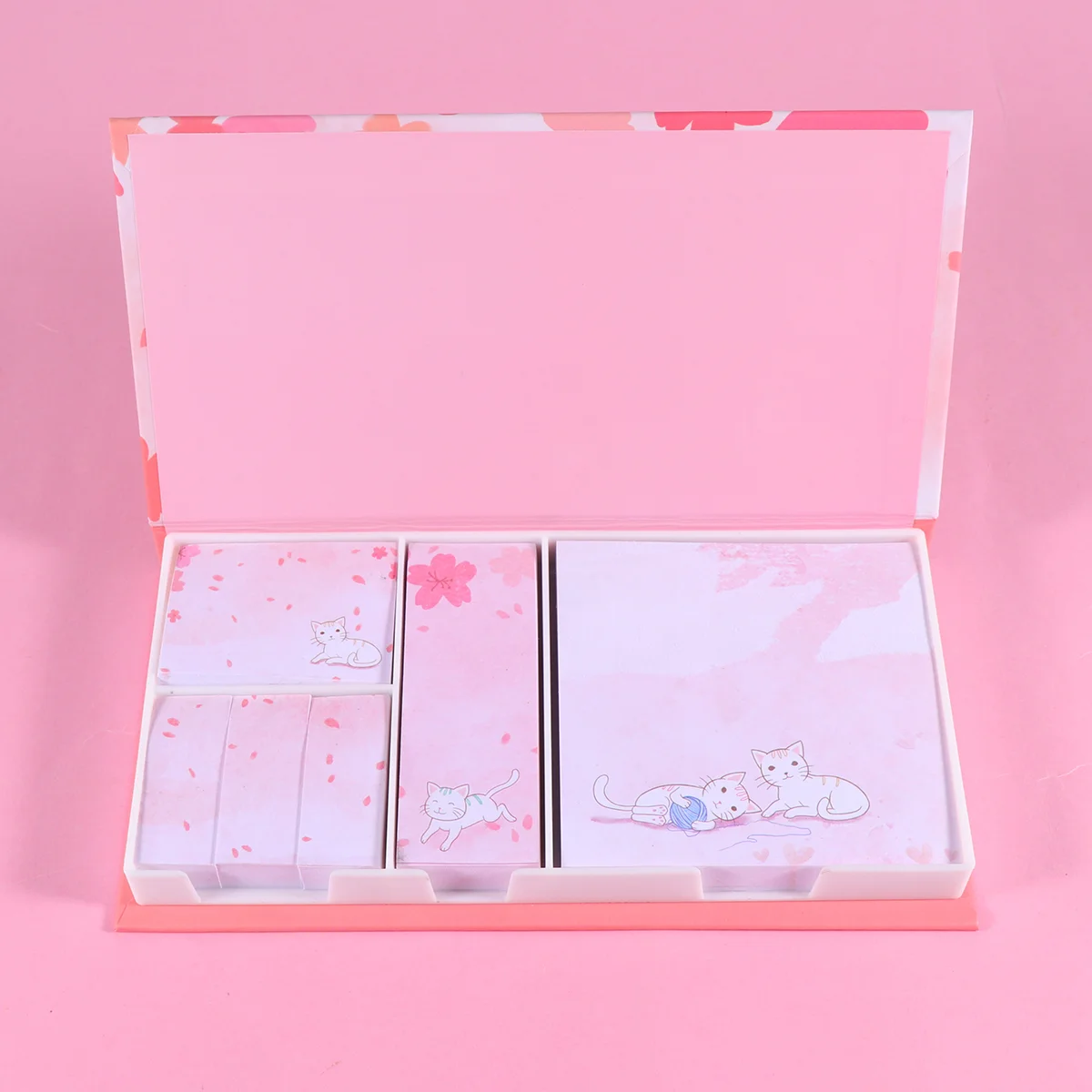 

Клейкие прокладки с цветами вишни, наклейка с кошкой, заметки, наклейки с животными, Сакура