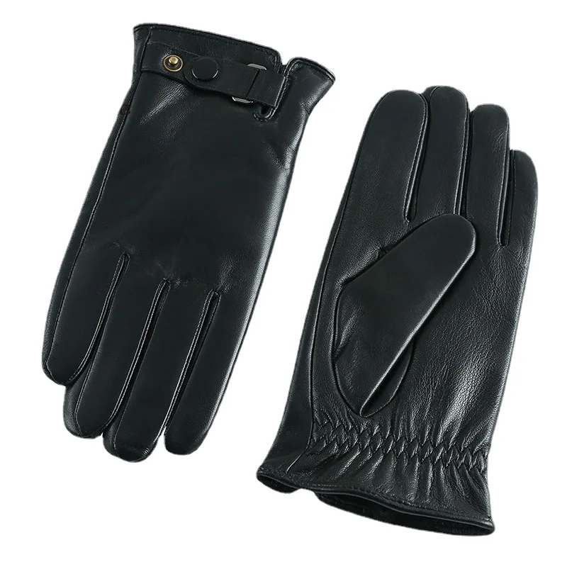 

Перчатки мужские зимние из натуральной овечьей кожи, с плюшевой подкладкой