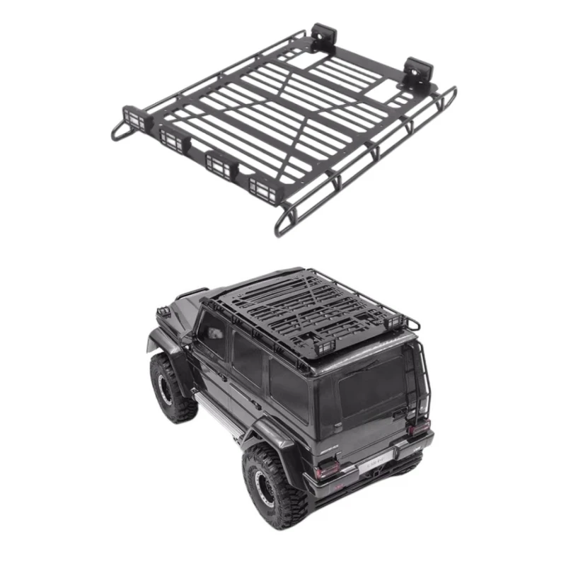 

Metal Luggage Rack W/ Spotlights set for 1/10 Radio Control Car TRX-4 Chassis Benz G500 Body Shell