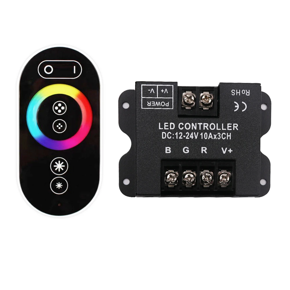 DC12-24V RGB LED Controller With Touch RF Remote Use For RGB Neon Strip LED Strip
