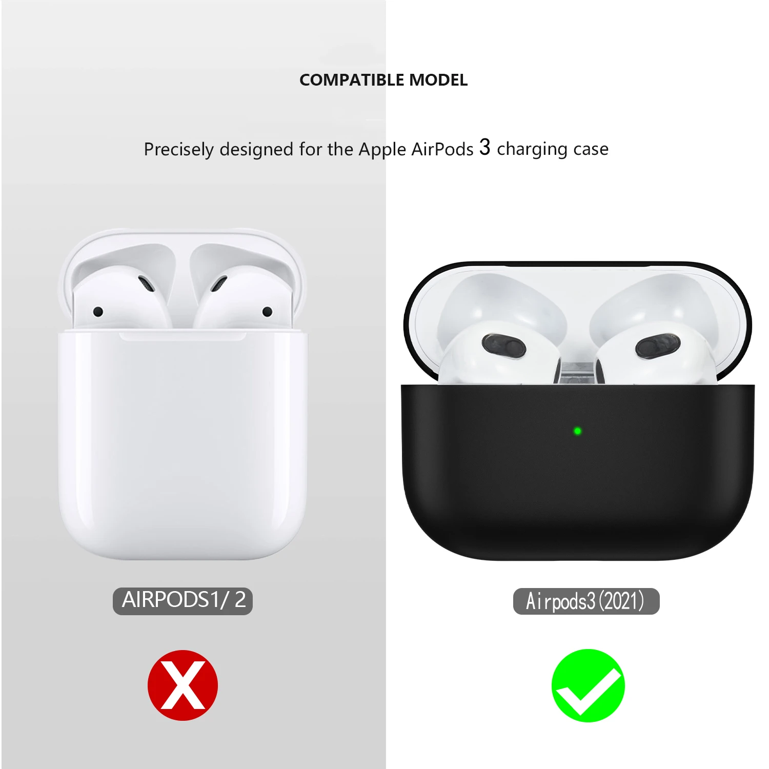 Силиконовый чехол для Apple 2021 New AirPods 3 защитный аксессуары беспроводных Bluetooth