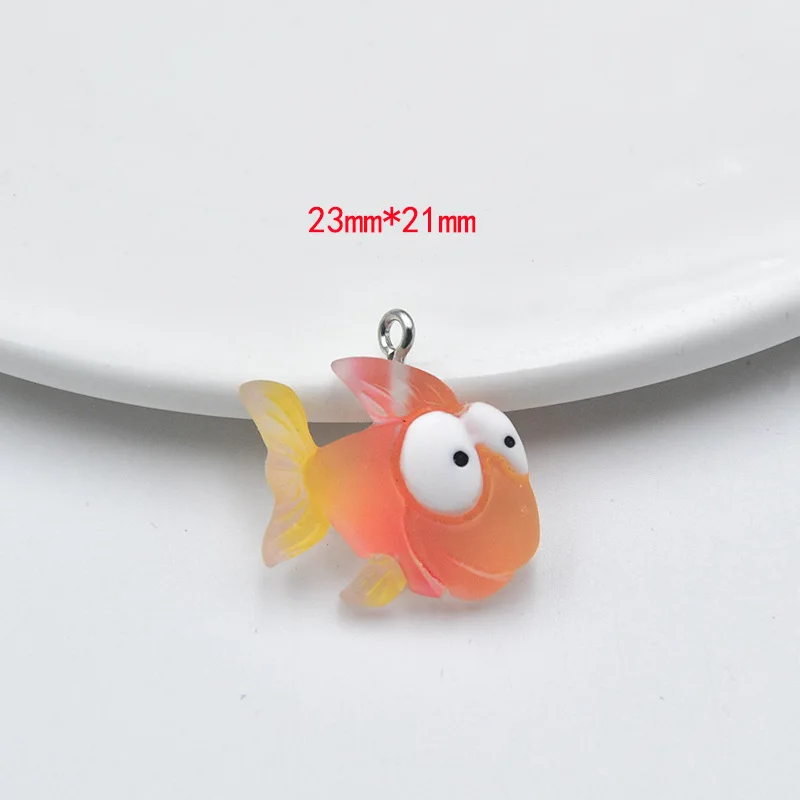 10 шт. подвески из смолы с плоской задней частью океанских животных каваи морской