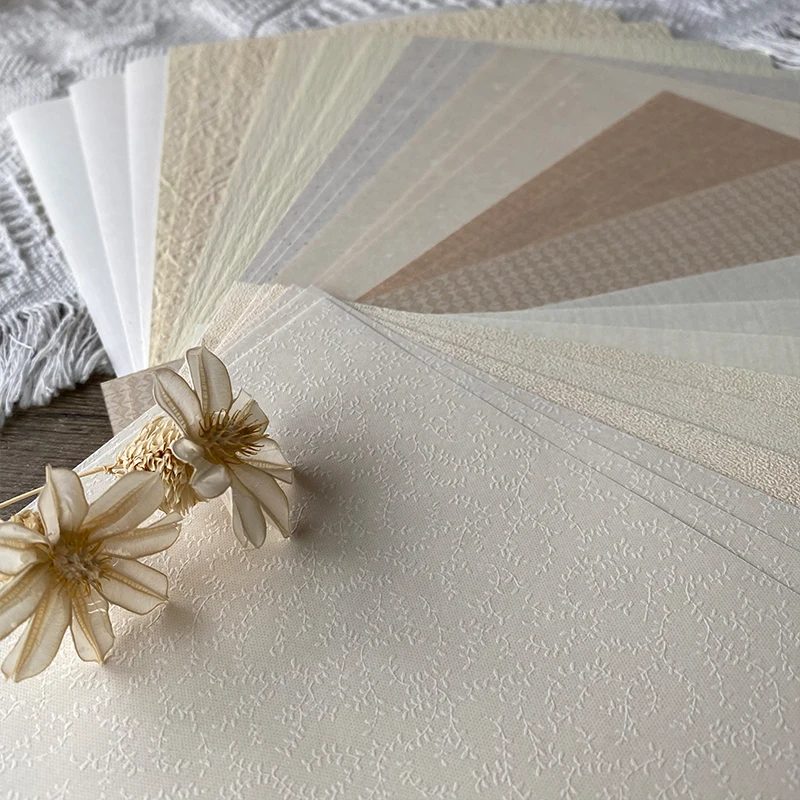 Винтажная текстурированная бумага для рукоделия 10 шт