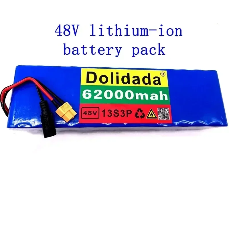 Литий-ионный аккумулятор XT60 plug 48V62Ah 1000W 13S3P 48V подходит для 54 6 V с зарядным