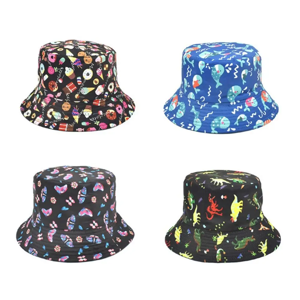 

Fashion Outdoor Fisherman Cap Animal Print Panama Beach Sun Hats Fishing Cap Summer Bucket Hat Bob Hip Hop Caps