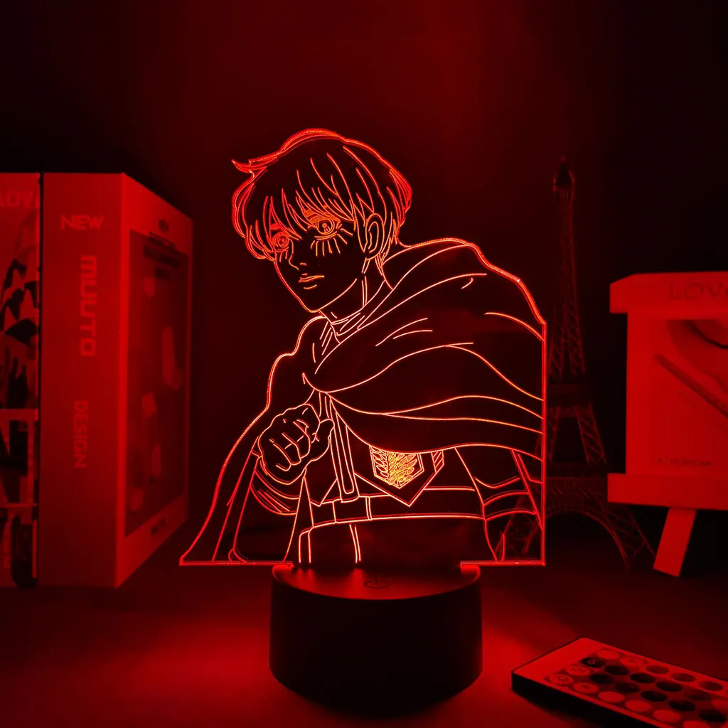 

3d Light Anime Lamp Attack on Titan 4 Armin Arlert Figure for Bedroom Decor Night Light Kids Birthday Gift Shingeki No Kyojin